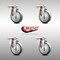 Service Caster 4 Inch 316SS Thermoplastic Rubber Wheel Swivel Top Plate Caster Set SCC SCC-SS31620S414-TPRB-4 - alternate 5